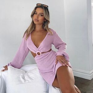 White fox mini dress